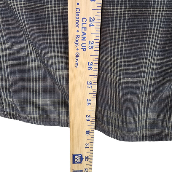 Columbia Men M Omnishade Button Up Shirt Nylon Brown Plaid Vents Roll Tab Sleeve - Picture 5 of 13